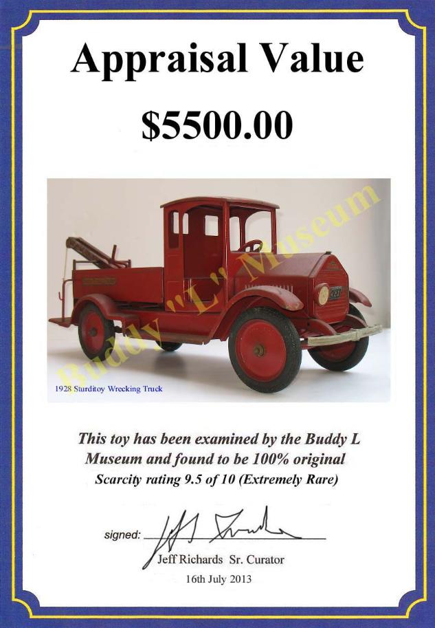 America's largest buyer of sturdtioy trucks, facebook sturditoy trucks, rare buddy l sturditoy trucks for sale,  dusty sturditoy dump truck, naby blue sturditoy police truck, vintage sturditoy u s mail trucks,  Online sturditoy appraisals, Buddy L Museum paying more for sturditoy trucks, sturditoy books, sturditoy photographs and all related sturdtioy company material, sturditoy catalog for sale, sturditoy collectors